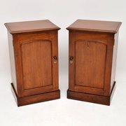 Antique Victorian Mahogany Bedside Cabinets