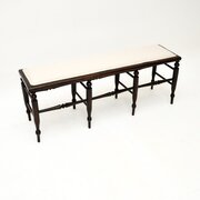 Antique Victorian Mahogany Bench / Stool