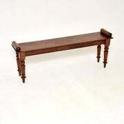 Antique Victorian Mahogany Bench
