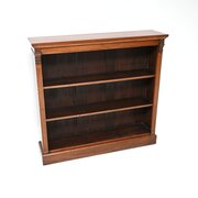 Antique Victorian Mahogany Open Bookcase
