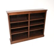 Antique Victorian Mahogany Open Bookcase