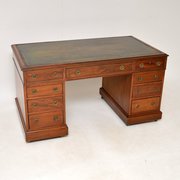Antique Victorian Mahogany Pedestal Desk