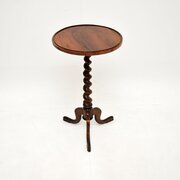 Antique Victorian Rosewood Barley Twist Side Table
