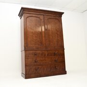Antique Victorian Satin Birch Linen Press