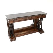 Antique Victorian Style Mahogany Marble Top Table