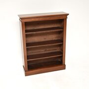 Antique Victorian Walnut Open Bookcase