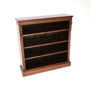 Antique Victorian Walnut Open Bookcase
