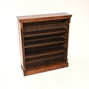 Antique Victorian Walnut Open Bookcase