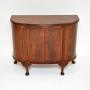 Antique Walnut Bow Front Cabinet
