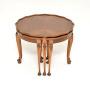 Antique Walnut Pie Crust Nesting Coffee Table