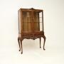 Antique Walnut Queen Anne Style Display Cabinet