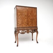 Antique Walnut Queen Anne Style Drinks Cabinet