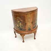 Antique Walnut And Chinoiserie Cabinet