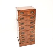 Antique Yew Wood Military Campaign Style Chest