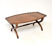 Antique Yew Wood Oyster Veneer Coffee Table