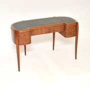 Art Deco Amboyna And Satinwood Leather Top Desk