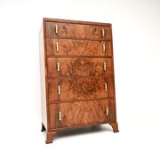 Art Deco Burr Walnut Chest Of Drawers