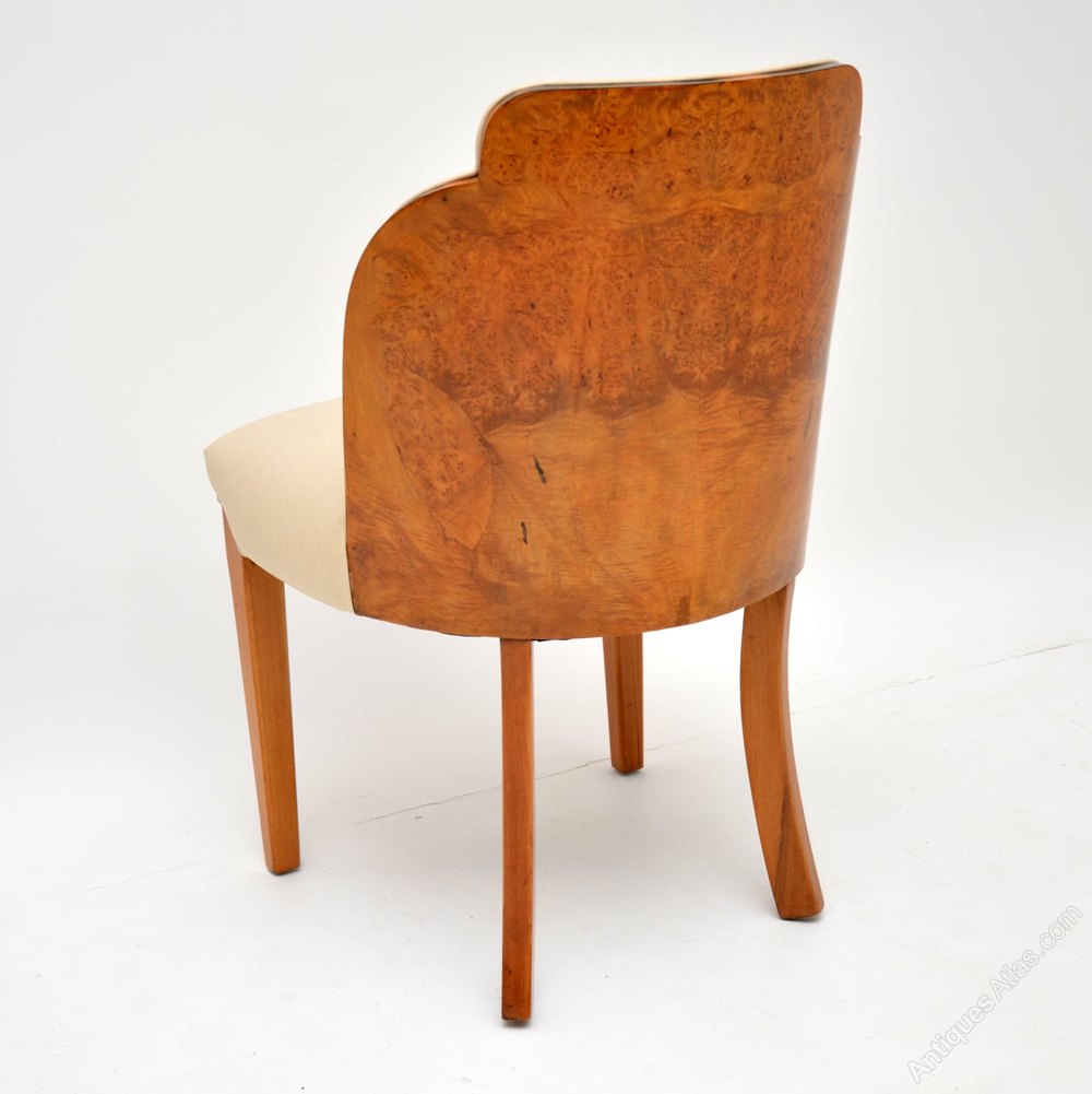 Art Deco Burr Walnut Dining Table & Chairs Antiques Atlas