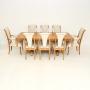 Art Deco Burr Walnut Dining Table and Chairs