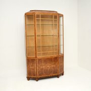 Art Deco Burr Walnut Display Cabinet