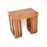 Art Deco Burr Walnut Nest Of Four Tables