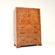 Art Deco Burr Walnut Tallboy Chest Of Drawers