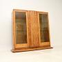 Art Deco Burr Walnut and Sycamore Bookcase Cabinet