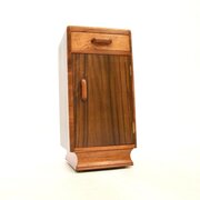 Art Deco Figured Walnut Bedside Cabinet