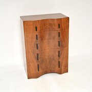 Art Deco Figured Walnut Chest Of Drawers