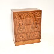 Art Deco Figured Walnut Chest Of Drawers