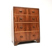 Art Deco Figured Walnut Chest Of Drawers By Heal’s