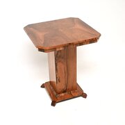 Art Deco Figured Walnut Occasional Side Table