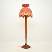 Art Deco Floor Lamp In Solid Walnut