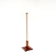 Art Deco Mirrored Walnut Floor Lamp