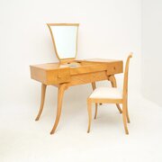 Art Deco Sycamore Dressing Table & Chair By Hille