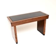 Art Deco Walnut Leather Top Desk