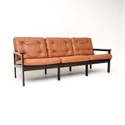 Danish Rosewood And Leather Capella Sofa