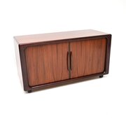 Danish Vintage Rosewood Tambour Door Cabinet