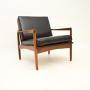 Danish Vintage Teak and Leather Armchair