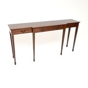 Large Antique Inlaid Mahogany Console Table