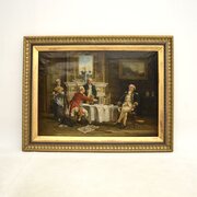 Large Antique Oil Painting By J.R Reeves
