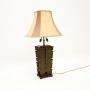 Large Antique Oriental Bronze Table Lamp