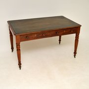 Large Early Victorian Mahogany Writing Table Desk