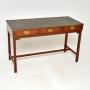 Military Campaign Leather Top Yew Wood Desk