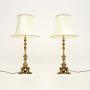 Pair of Antique Brass Table Lamps