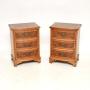 Pair of Antique Burr Elm Bedside Chests
