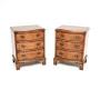 Pair of Antique Burr Walnut Bedside Chests