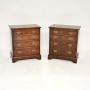 Pair of Antique Burr Walnut Georgian Style Chests