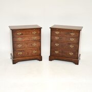 Pair Of Antique Burr Walnut Georgian Style Chests