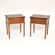 Pair Of  Burr Walnut Side Tables